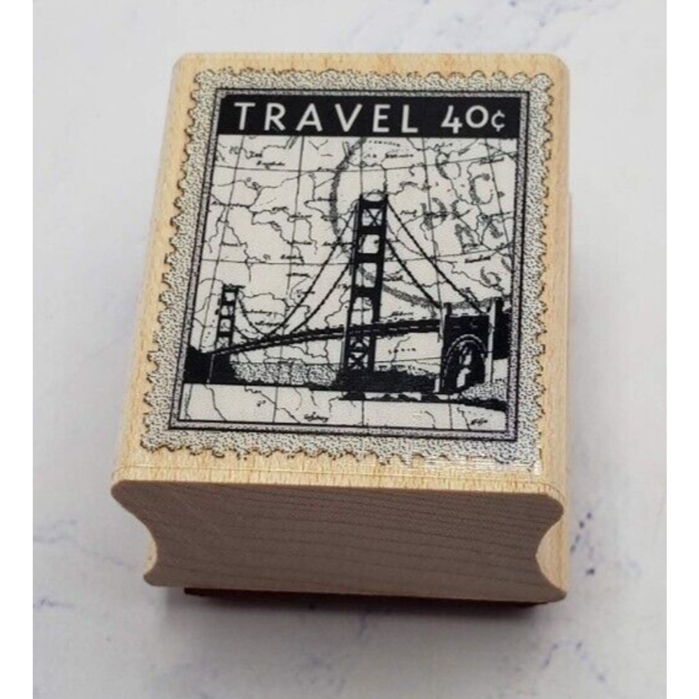 Hero Arts Postage Stamps Travel London Bridge Wood Mounted Rubber Stamp A2204